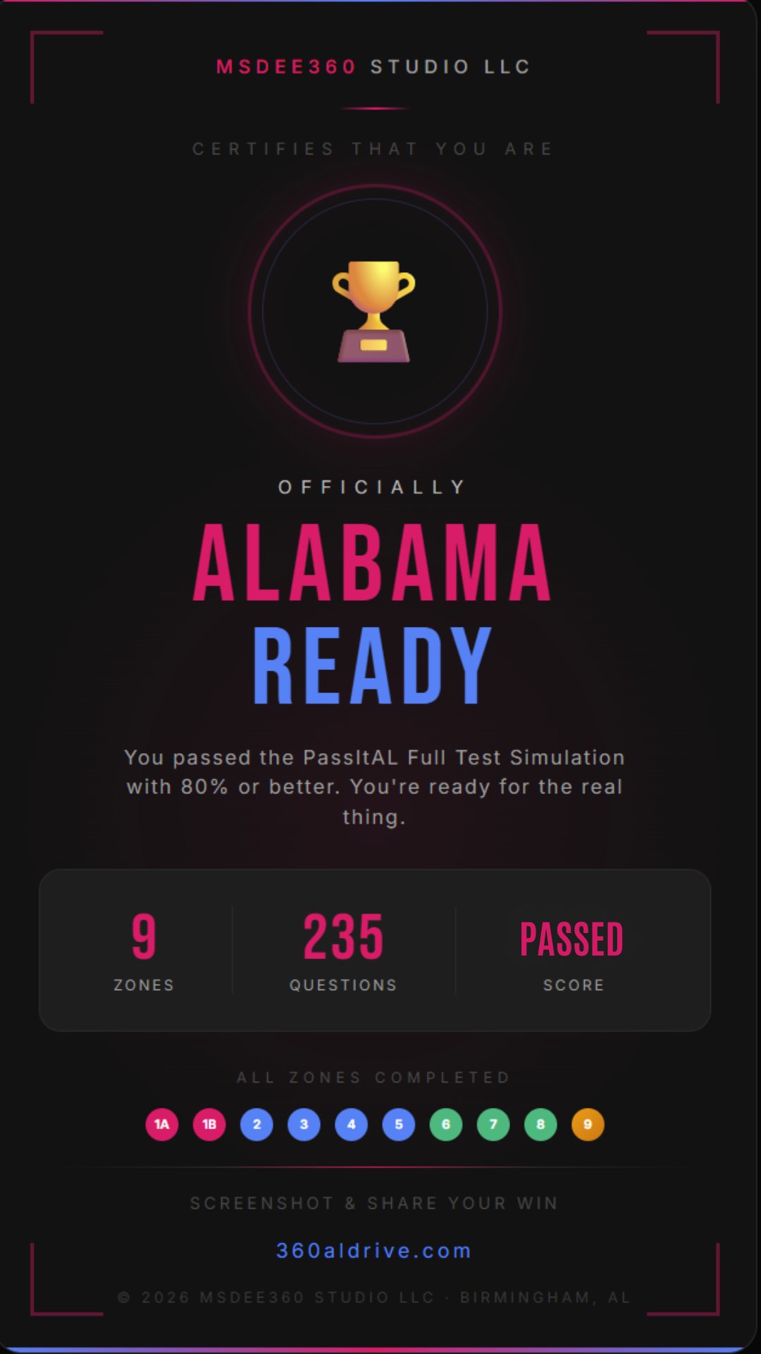 Alabama Ready Certificate